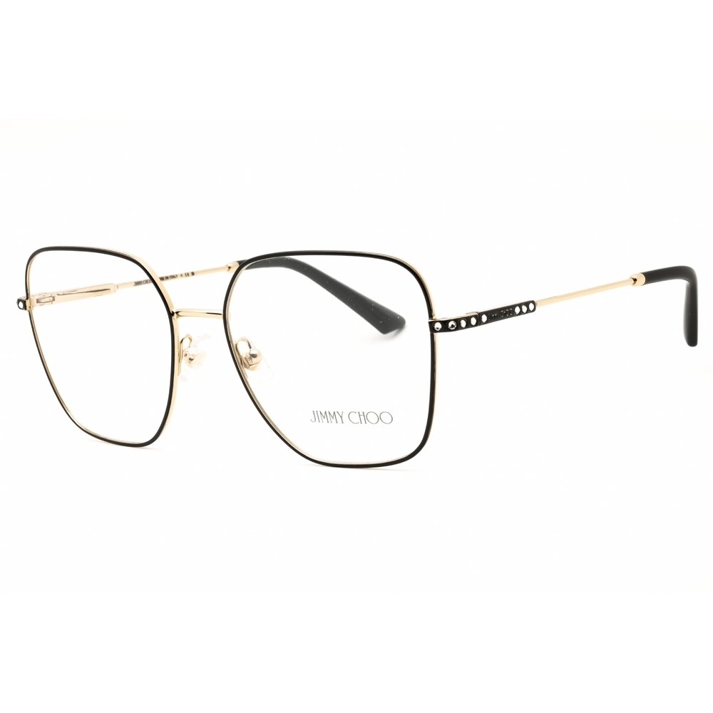 Jimmy Choo JC2001B Eyeglasses Pale Gold Black Metal Rectangle